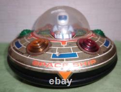 Not Working TIN X-7 DISK SPACE SHIP UFO Vintage Toy Rare Masudaya X-7 Japan F/S