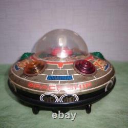 Not Working TIN X-7 DISK SPACE SHIP UFO Vintage Toy Rare Masudaya X-7 Japan F/S