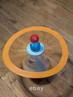 Ohio Art Whirling Space Capsule Top with Box Vintage Spinning Astronaut Tin Toy