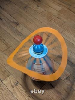 Ohio Art Whirling Space Capsule Top with Box Vintage Spinning Astronaut Tin Toy