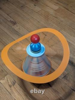 Ohio Art Whirling Space Capsule Top with Box Vintage Spinning Astronaut Tin Toy