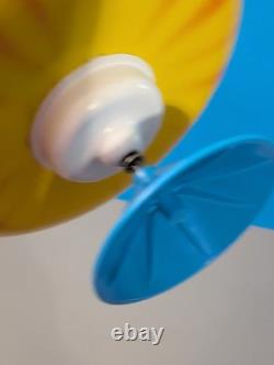 Ohio Art Whirling Space Capsule Top with Box Vintage Spinning Astronaut Tin Toy