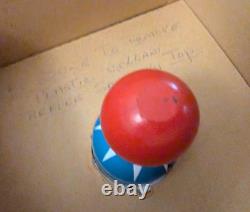 Ohio Art Whirling Space Capsule Top with Box Vintage Spinning Astronaut Tin Toy