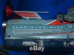 Old Vintage Big Size Battery Operated US Navy Space Petrol Vehicle Toy from Japa