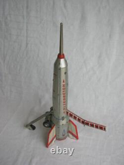 Old Vintage Mechanical Rocket Space Toy paper box