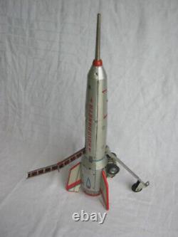 Old Vintage Mechanical Rocket Space Toy paper box