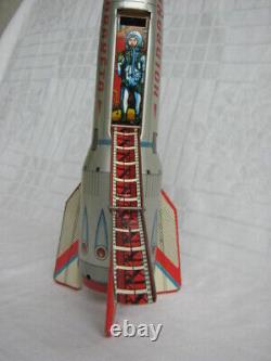 Old Vintage Mechanical Rocket Space Toy paper box