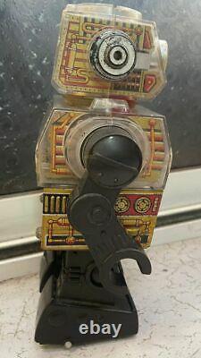 Old Vintage Plastic Battery Operated Robot toy from Japan 1960