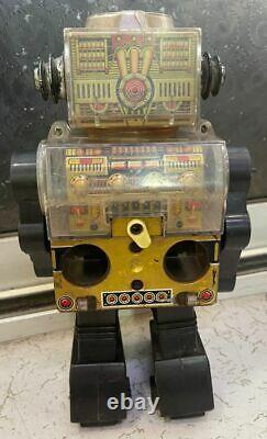 Old Vintage Plastic Battery Operated Robot toy from Japan 1960