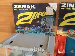 Old Vtg 1968 Zeroid Zerak Zintar Of The Mighty Ideal Toy Space Robot Lot Of 2