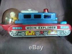 Old vintage Battery Operated Moon Explorer Space Vehicle toy from japan 1960