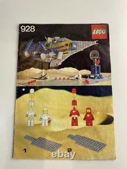 Original Vintage Lego Set 928 Space Ship Moon Base Blue Box Instructions