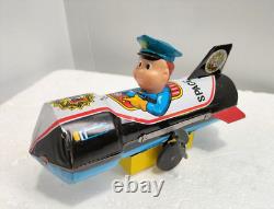 Original Vintage Tin Litho Toy Space Patrol PD Yone Yonezawa Japan works AF