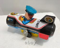Original Vintage Tin Litho Toy Space Patrol PD Yone Yonezawa Japan works AF