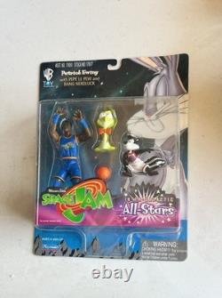 Playmates WB Patrick Ewing And Pepe Le Pew 1996 Space Jam Figures Vintage