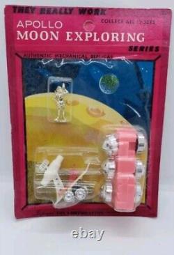 RARE SET OF 3 Vintage 1970 Apollo Moon Space Rocket Imperial Toys Astronaut NOS