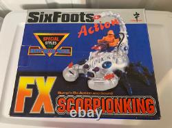 RARE VINTAGE 90'S SPACE SIX LEG FX SCORPION KING FIGHTER ROBOT CHINA BLUE New