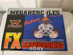 RARE VINTAGE 90'S SPACE SIX LEG FX SCORPION KING FIGHTER ROBOT CHINA BLUE New