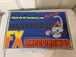 RARE VINTAGE 90'S SPACE SIX LEG FX SCORPION KING FIGHTER ROBOT CHINA BLUE New