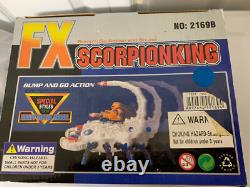 RARE VINTAGE 90'S SPACE SIX LEG FX SCORPION KING FIGHTER ROBOT CHINA BLUE New