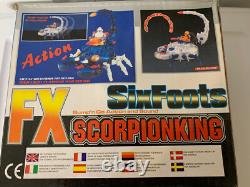 RARE VINTAGE 90'S SPACE SIX LEG FX SCORPION KING FIGHTER ROBOT CHINA BLUE New
