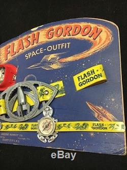 RARE Vintage 1951 Flash Gordon Space Outfit On Original Card Esquire Novelty
