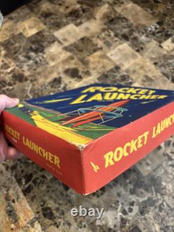 RARE Vintage American Toys Rocket Launcher, Space Rocket Tin Target Game Beauty