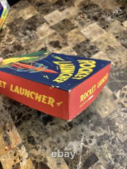 RARE Vintage American Toys Rocket Launcher, Space Rocket Tin Target Game Beauty