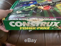 RARE Vintage Fisher Price Construx 2335 Laser Demon Aliens Space With Box