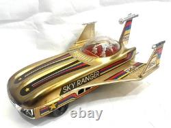 RARE Vintage HONG KONG SPACE SHIP Push Car BOXED