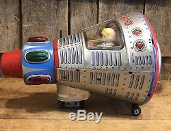 RARE Vintage Modern Toys Japan CAPSULE 7 Tin Space Ship Battery Toy WORKING