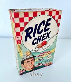 RARE Vintage Ralston Rice Chex Cereal Box Space Patrol TV Show Toy Premiums