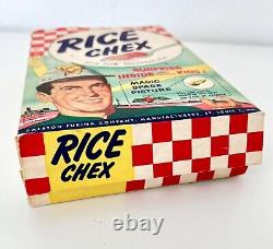 RARE Vintage Ralston Rice Chex Cereal Box Space Patrol TV Show Toy Premiums