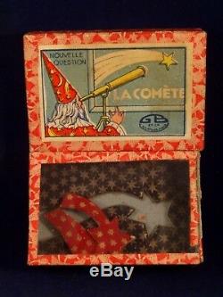 RARE Vintage dexterity puzzle game space french the comet star GB Atlas 1910