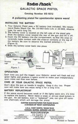 Radio Shack Galactic Space Pistol'80s Vintage USPS Priority Shipping