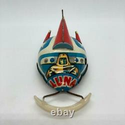 Rare 1960's Vintage LUNA Wind Up Moon Explorer Litho Tin Friction Space Ship Toy