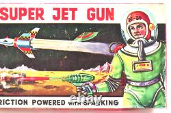 Rare Vintage 1950s-60s Yoshiya Tin Friction Space Super Jet Gun Made in Japan