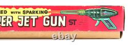 Rare Vintage 1950s-60s Yoshiya Tin Friction Space Super Jet Gun Made in Japan
