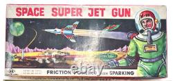 Rare Vintage 1950s-60s Yoshiya Tin Friction Space Super Jet Gun Made in Japan