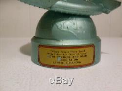 Rare Vintage 1956 Duro Mold Flying Saucer Mechanical Bank withkey & Instructions