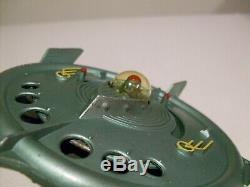 Rare Vintage 1956 Duro Mold Flying Saucer Mechanical Bank withkey & Instructions