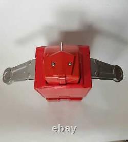 Rare Vintage 1960's Red Version SPACE EXPLORER ROBOT by Yonezawa Batt-Op Tin Toy