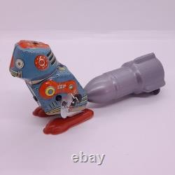Rare Vintage 1965 ATLAS V2 Rocket & Robot Wind-Up Space Tin Toy in Box Argentina