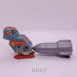 Rare Vintage 1965 ATLAS V2 Rocket & Robot Wind-Up Space Tin Toy in Box Argentina