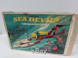 Rare Vintage 1969 Mattel Sea Devils Commander Carter Set MIB with Insert QS097