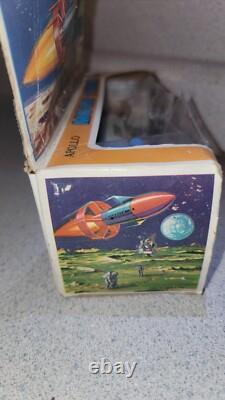 Rare Vintage 7 Apollo Rocket Moon Trek Motorized Flying Rocket toy, Hong Kong