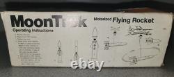 Rare Vintage 7 Apollo Rocket Moon Trek Motorized Flying Rocket toy, Hong Kong