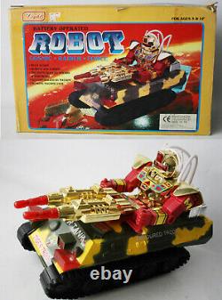 Rare Vintage 80's Robot Tiger Tank Cosmic Raider Force Space Toy New