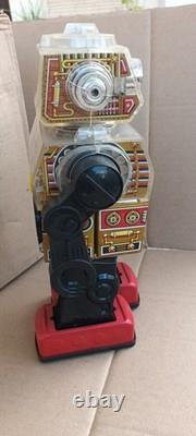 Rare Vintage Battery Operated Piston Robot with Box SJM Taiwan 1970s Space Toy