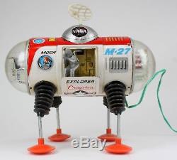 Rare Vintage Cragstan Nasa M27 Space Moon Explorer Battery Operated Tin Toy